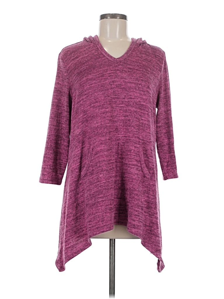 Pre-owned Logo By Lori Goldstein Poncho In Purple