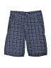 Gioberti 100% Cotton Plaid Blue Cargo Shorts Size 12 - photo 1