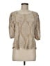 Solitaire 100% Rayon Tan 3/4 Sleeve Blouse Size M (estimated) - photo 1