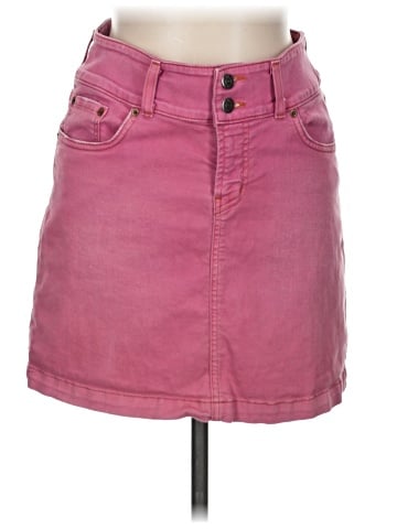 Red Engine Denim Skirt (view 1)
