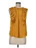 Joie 100% Polyester Yellow Sleeveless Blouse Size M - photo 1