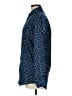 Nine West Print Blue Long Sleeve Button-Down Shirt Size M - photo 5