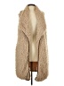 B Sharp 100% Polyester Tan Faux Fur Vest Size L - photo 1