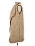 B Sharp 100% Polyester Tan Faux Fur Vest Size L - photo 5