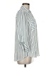By & By Stripes White 3/4 Sleeve Button-Down Shirt Size M - photo 4