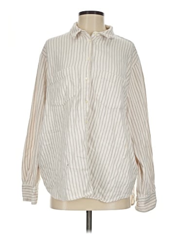 Madewell Flannel Sunday Shirt in Stripe (view 1)