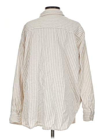 Madewell Flannel Sunday Shirt in Stripe (view 2)