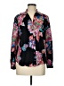 Zara Floral Black Long Sleeve Blouse Size M - photo 1