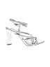 Jorge Bischoff 100% Leather Silver Sandals Size 7 - photo 1