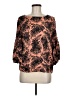 Hinge 100% Viscose Orange 3/4 Sleeve Blouse Size M - photo 1