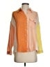 Jodifl Color Block Orange Long Sleeve Button-Down Shirt Size S - photo 1