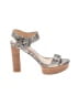 Via Spiga 100% Leather Animal Print Gray Sandals Size 7 - photo 1
