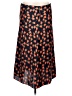 J.Crew 100% Polyester Print Orange Casual Skirt Size L - photo 2
