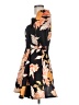 ASOS Design Print Black Cocktail Dress Size 4 - photo 5