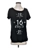 Pieces 100% Modal Print Black Short Sleeve T-Shirt Size S - photo 1