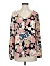 Ann Taylor LOFT Outlet 100% Polyester Floral Multi Color Pink Long Sleeve Blouse Size S - photo 1