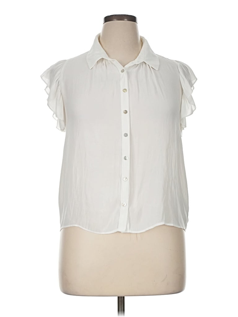 Pre-owned Forever 21 Contemporary Sleeveless Blouse In Ivory