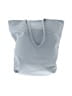 Baggu 100% Leather Solid Gray Blue Leather Tote One size - photo 3