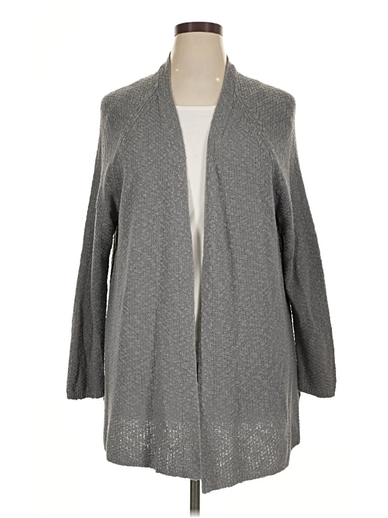 Pre-owned Jjill Cardigan Sweater In Gray