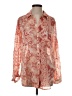 Pilcro 100% Modal Paisley Orange Long Sleeve Blouse Size S - photo 1