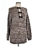 Shein 100% Acrylic Tweed Brown Pullover Sweater Size L - photo 1