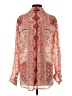 Pilcro 100% Modal Paisley Orange Long Sleeve Blouse Size S - photo 2