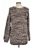 Shein 100% Acrylic Tweed Brown Pullover Sweater Size L - photo 2