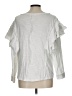 Amaryllis 100% Cotton Silver Long Sleeve Top Size L - photo 2
