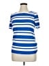 Lularoe Stripes Blue Short Sleeve T-Shirt Size XL - photo 1