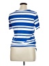 Lularoe Stripes Blue Short Sleeve T-Shirt Size XL - photo 2