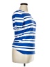 Lularoe Stripes Blue Short Sleeve T-Shirt Size XL - photo 4