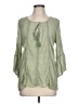 Spense Green 3/4 Sleeve Blouse Size L - photo 1