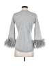 Neiman Marcus Silver Gray 3/4 Sleeve T-Shirt Size S - photo 2
