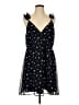 Madewell 100% Polyester Hearts Black Casual Dress Size 10 - photo 1