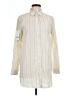 Maaji Ivory Long Sleeve Button-Down Shirt Size L - photo 1
