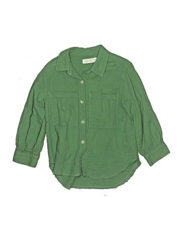 Zara 3/4 Sleeve Button-Down Shirt (view 1)