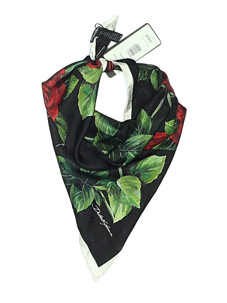 Dolce & Gabbana Silk Scarf In Black