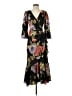 Cinq à Sept 100% Polyester Floral Black Cocktail Dress Size 0 - photo 1