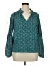 Blue Rain Teal Long Sleeve Blouse Size XL - photo 1