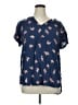 Betabrand Blue Short Sleeve Blouse Size XL - photo 1
