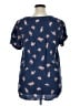 Betabrand Blue Short Sleeve Blouse Size XL - photo 2