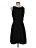 Ann Taylor LOFT 100% Polyester Solid Black Cocktail Dress Size 4 - photo 1