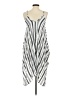 Goa 100% Rayon Stripes Silver Casual Dress Size Sm (T1) - photo 2
