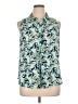 Elle 100% Polyester Blue Sleeveless Blouse Size XL - photo 1