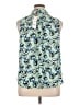 Elle 100% Polyester Blue Sleeveless Blouse Size XL - photo 2