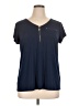 Roz & Ali Blue Short Sleeve Top Size XL - photo 1