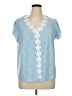 Shein Curve Blue Short Sleeve Blouse Size 14 Plus (1) - photo 1