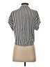 Lulus 100% Viscose Stripes Gray Short Sleeve Blouse Size S - photo 2