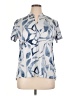 Nike 100% Polyester Blue Short Sleeve Blouse Size XL - photo 1