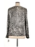 Kasper Animal Print Silver Long Sleeve Blouse Size XL - photo 2